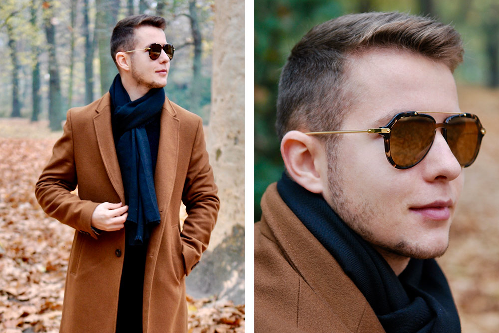 Aviator Dolce&Gabbana sunglasses in tortoise shell and brown for men. 