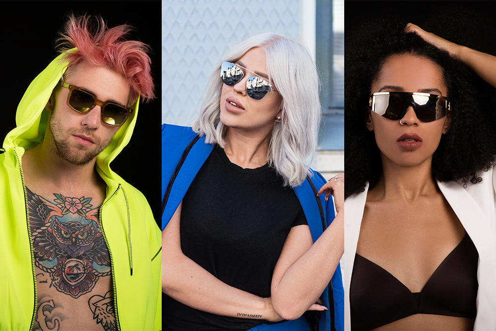 back to the future, mirrored sunglasses