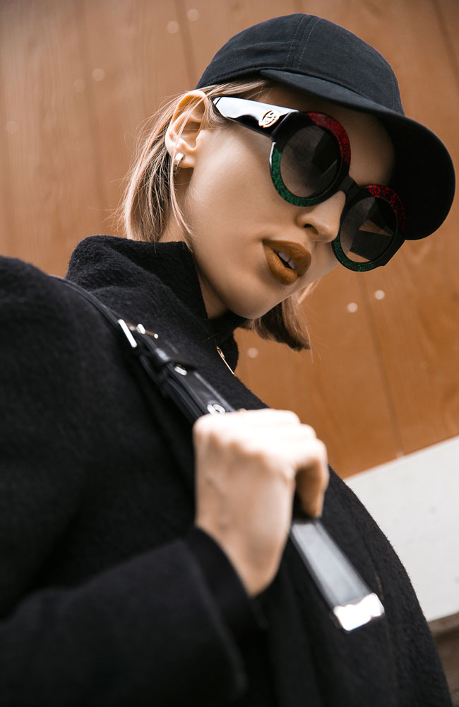 Gucci Sunglasses in Red / Black Colours with Grey Gradient Lenses for Women