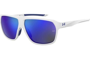 Okulary przeciwsłoneczne Under Armour UADOMINATE WWK/W1 Prostokątne Białe