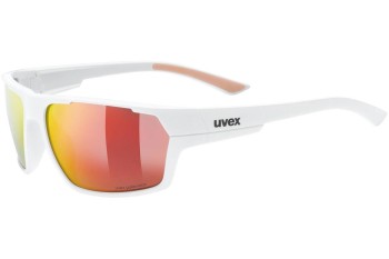 Okulary przeciwsłoneczne uvex sportstyle 233 P White Mat S3 Polarized Prostokątne Białe