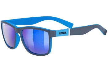 Ochelari de soare uvex lgl 39 Grey Mat / Blue S3 Pătrați Albaștri