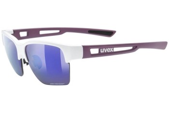 Okulary przeciwsłoneczne uvex sportstyle 805 cv Pearl Plum Mat S3 Kwadratowe Białe