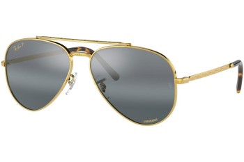 Okulary przeciwsłoneczne Ray-Ban New Aviator Chromance Collection RB3625 9196G6 Polarized Pilotki (Aviator) Złote