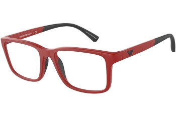 Okulary korekcyjne Emporio Armani EA3203 5624 Prostokątne Czerwone