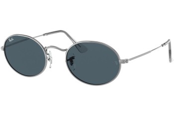 Okulary przeciwsłoneczne Ray-Ban Oval RB3547 003/R5 Tiny Srebrne