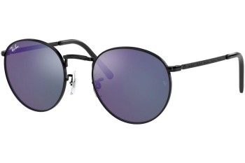 Zonnebril Ray-Ban New Round RB3637 002/G1 Ronde Zwart