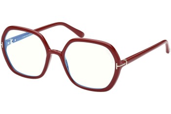 Brillen Tom Ford FT5814-B 066 Vierkant Rood