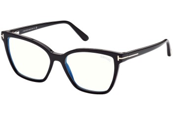 Okulary korekcyjne Tom Ford FT5812-B 001 Kocie oczy Czarne