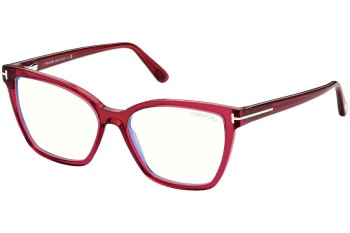 Briller Tom Ford FT5812-B 074 Cat Eye Rød