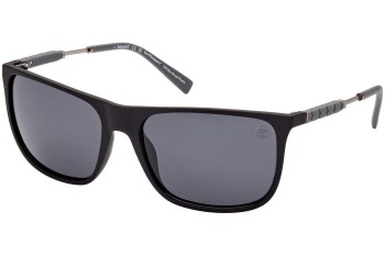 Okulary przeciwsłoneczne Timberland TB9281 02D Polarized Kwadratowe Czarne