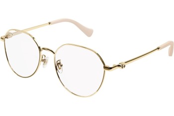 Okulary korekcyjne Gucci GG1145O 003 Okrągłe Złote