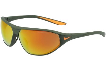 Okulary przeciwsłoneczne Nike Aero Swift M DQ0993 325 Prostokątne Zielone