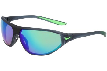 Okulary przeciwsłoneczne Nike Aero Swift M DQ0993 021 Prostokątne Szare