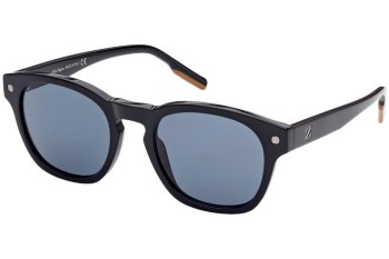 Zonnebril Zegna EZ0195 01V Ronde Zwart