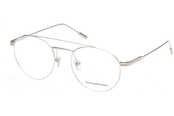 Okulary korekcyjne Zegna EZ5218 016 Okrągłe Srebrne