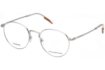 Brillen Zegna EZ5221 016 Ronde Zilver