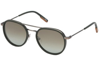 Okulary przeciwsłoneczne Zegna EZ0127 98Q Okrągłe Zielone