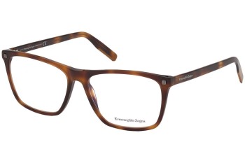 Okulary korekcyjne Zegna EZ5215 052 Kwadratowe Havana