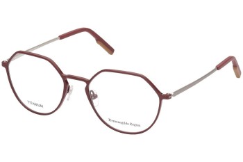 Okulary korekcyjne Zegna EZ5180 067 Kwadratowe Czerwone