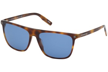 Okulary przeciwsłoneczne Zegna EZ0169 52V Flat Top Havana