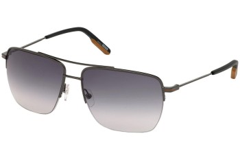 Zonnebril Zegna EZ0138 08B Vierkant Grijs