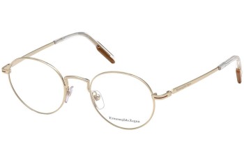 Okulary korekcyjne Zegna EZ5205 030 Okrągłe Złote