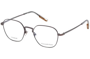 Okulary korekcyjne Zegna EZ5207 008 Kwadratowe Szare