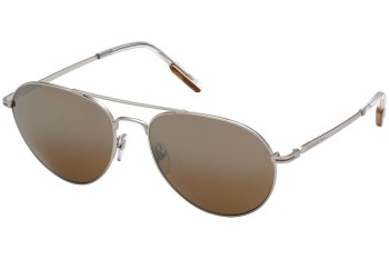 Okulary przeciwsłoneczne Zegna EZ0175 16G Pilotki (Aviator) Srebrne