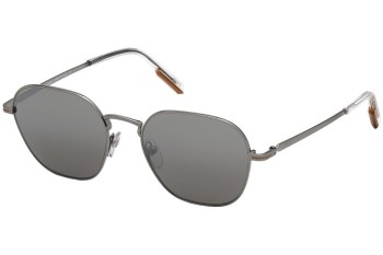 Okulary przeciwsłoneczne Zegna EZ0174 08A Kwadratowe Srebrne