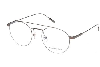 Okulary korekcyjne Zegna EZ5218 008 Okrągłe Srebrne