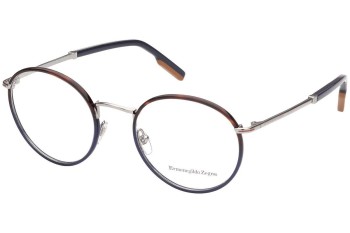 Okulary korekcyjne Zegna EZ5182 56A Okrągłe Havana