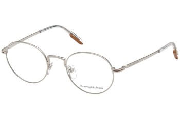 Okulary korekcyjne Zegna EZ5205 016 Okrągłe Srebrne