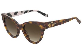 Ochelari de soare Love Moschino MOL053/S 1NR/HA Cat Eye Havana