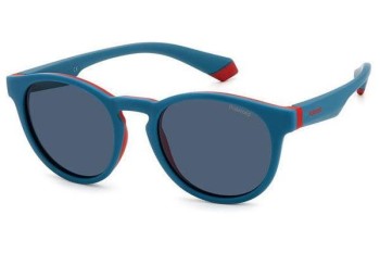 Слънчеви очила Polaroid Junior PLD8048/S CLP/C3 Polarized Заоблени Синя