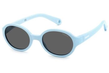 Okulary przeciwsłoneczne Polaroid Junior PLDK004/S MVU/M9 Polarized Owalne Niebieskie