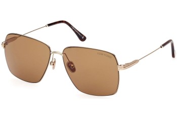 Okulary przeciwsłoneczne Tom Ford FT0994 32E Kwadratowe Złote