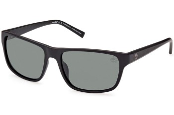 Okulary przeciwsłoneczne Timberland TB9296 02R Polarized Prostokątne Czarne