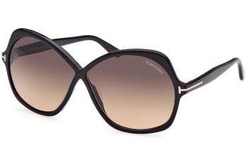 Okulary przeciwsłoneczne Tom Ford FT1013 01B Kocie oczy Czarne