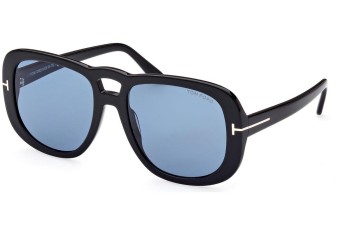 Okulary przeciwsłoneczne Tom Ford FT1012 01V Pilotki (Aviator) Czarne