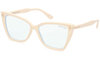 Ochelari Tom Ford FT5844-B 025 Cat Eye Albi