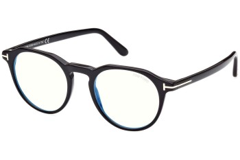 Okulary korekcyjne Tom Ford FT5833-B 001 Okrągłe Czarne