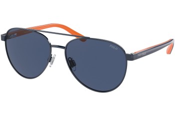 Okulary przeciwsłoneczne Polo Ralph Lauren PP9001 925980 Pilotki (Aviator) Niebieskie