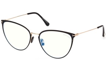 Okulary korekcyjne Tom Ford FT5840-B 001 Kocie oczy Czarne