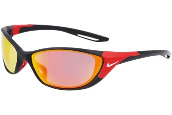 Okulary przeciwsłoneczne Nike Zone M DZ7358 011 Prostokątne Czarne