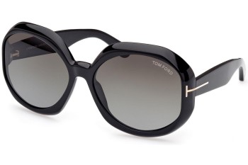 Solbriller Tom Ford FT1011 01B Rund Sort