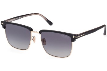 Слънчеви очила Tom Ford FT0997-H 02D Polarized По веждите Черна