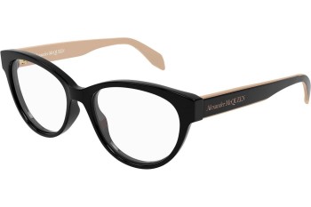 Okulary korekcyjne Alexander McQueen AM0359O 004 Kocie oczy Czarne