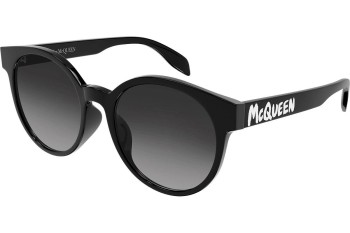 Solbriller Alexander McQueen AM0349SA 001 Rund Sort