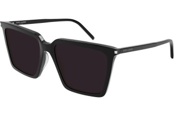 Solbriller Saint Laurent SL474 001 Firkantet Sort